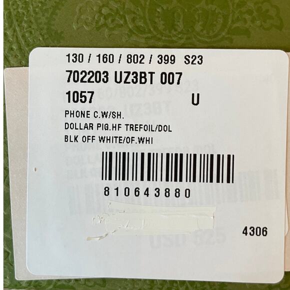 GUCCI x ADIDAS SmartPhone Case Crossbody With Strap Set 702203 Black White - Picture 12 of 16